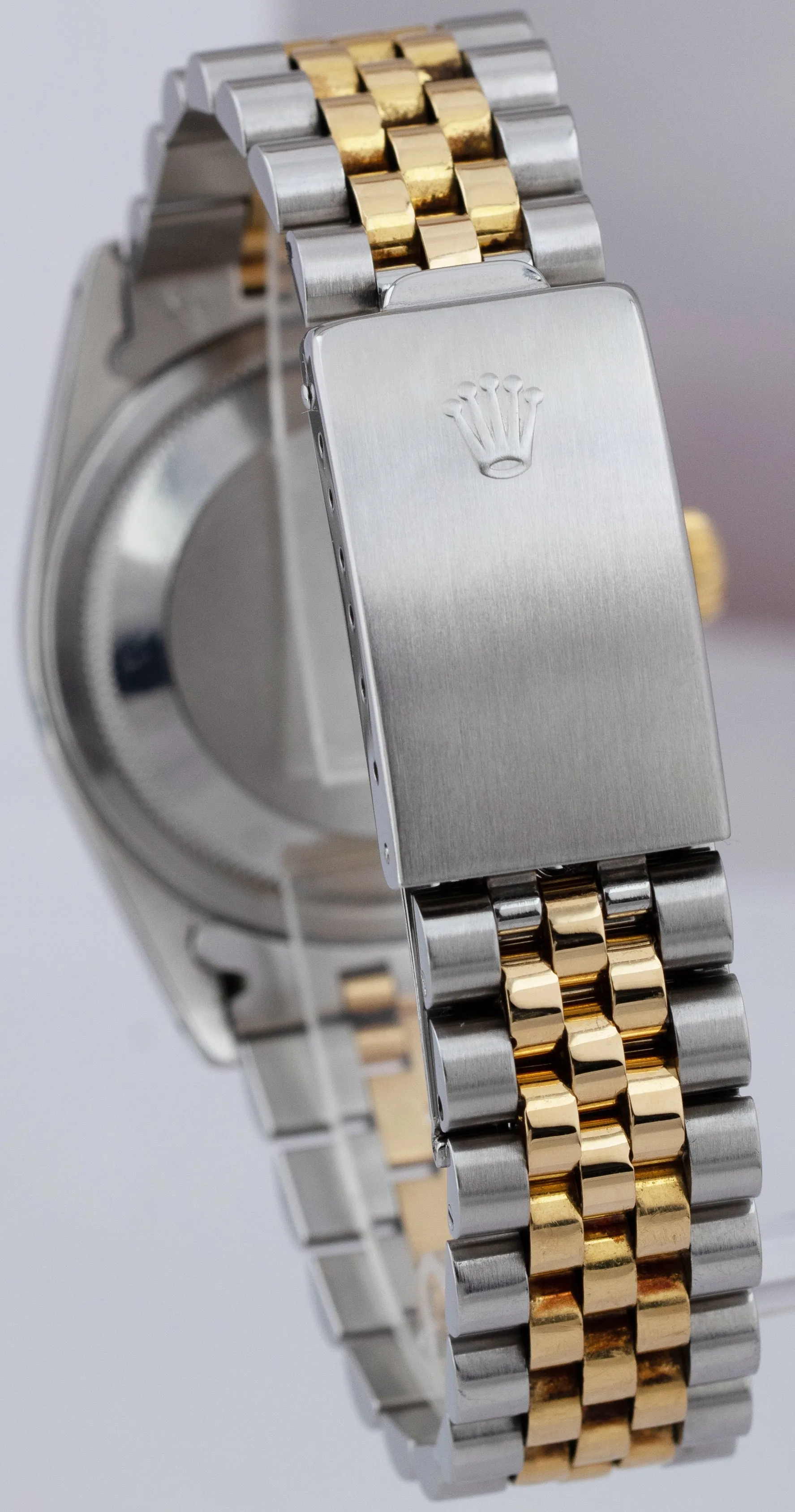 UNPOLISHED Rolex DateJust 36mm 18K Gold Stainless Champagne Arabic Watch 16233