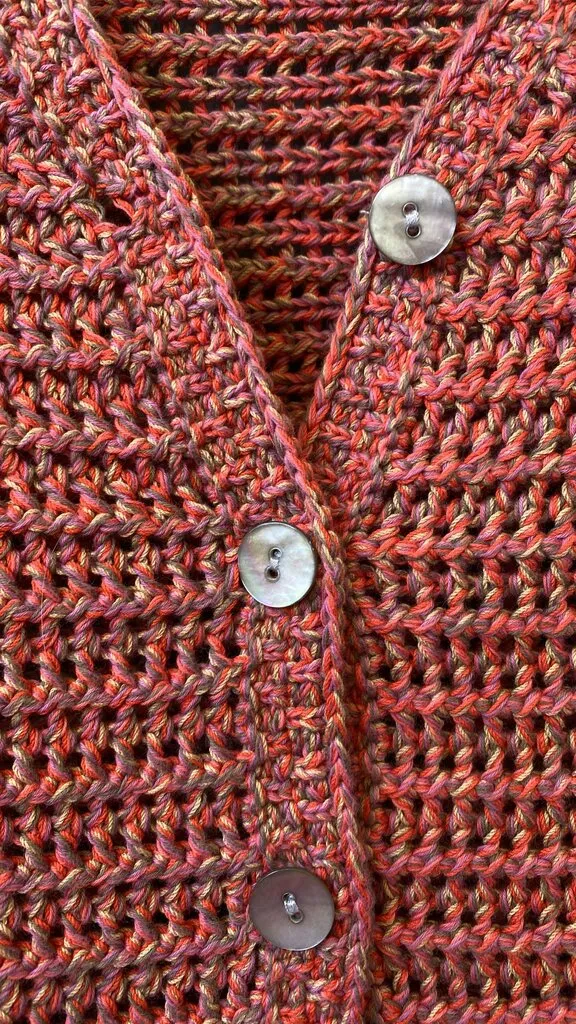 V neck Open Knit Cardigan Sweater