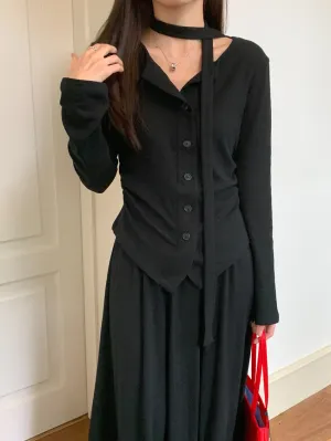 V-Neck Single-breasted Knitted cardigan