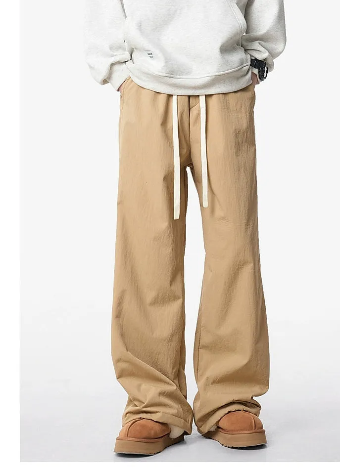 Velvet Lined Wide-Leg Pants