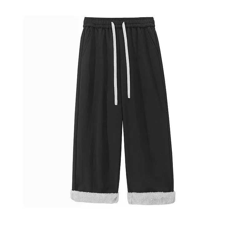 Velvet Lined Wide-Leg Pants