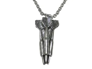 Vertical Throwing Darts Pendant Pendant Necklace