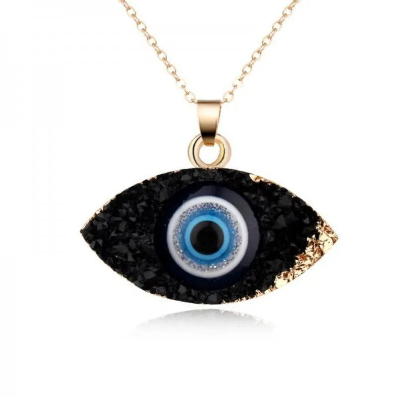 Vintage Eye Pendant Necklace For Women Gold Chain Wedding Jewelry