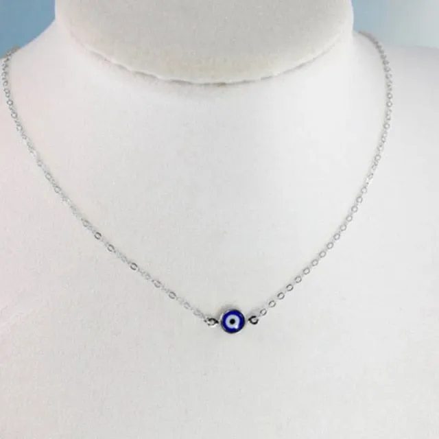 Vintage Eye Pendant Necklace For Women Gold Chain Wedding Jewelry
