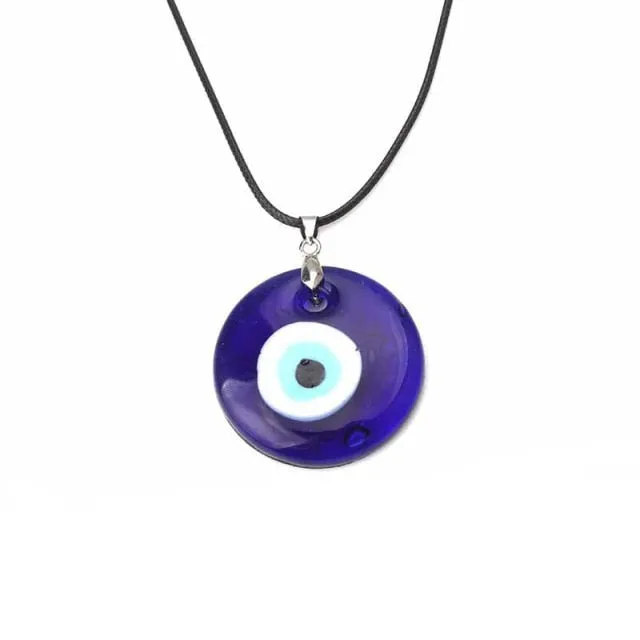 Vintage Eye Pendant Necklace For Women Gold Chain Wedding Jewelry