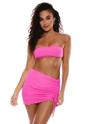 Wavy Scrunched Up Mini Skirt ::RET