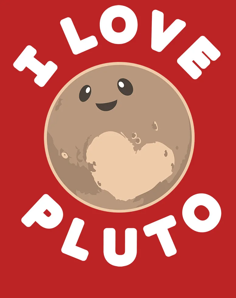 Weird Science I Love Pluto Official Women's T-shirt (Red)