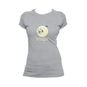 Weird Science Sad Moon Official Women's T-shirt (Heather Grey)