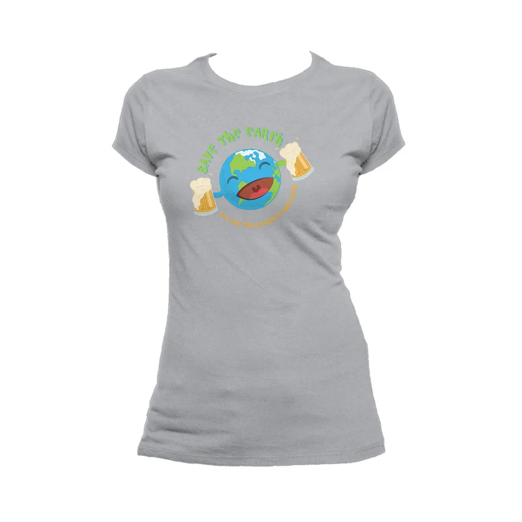 Weird Science Save The Earth - Beer Official Women's T-shirt (Heather Grey)