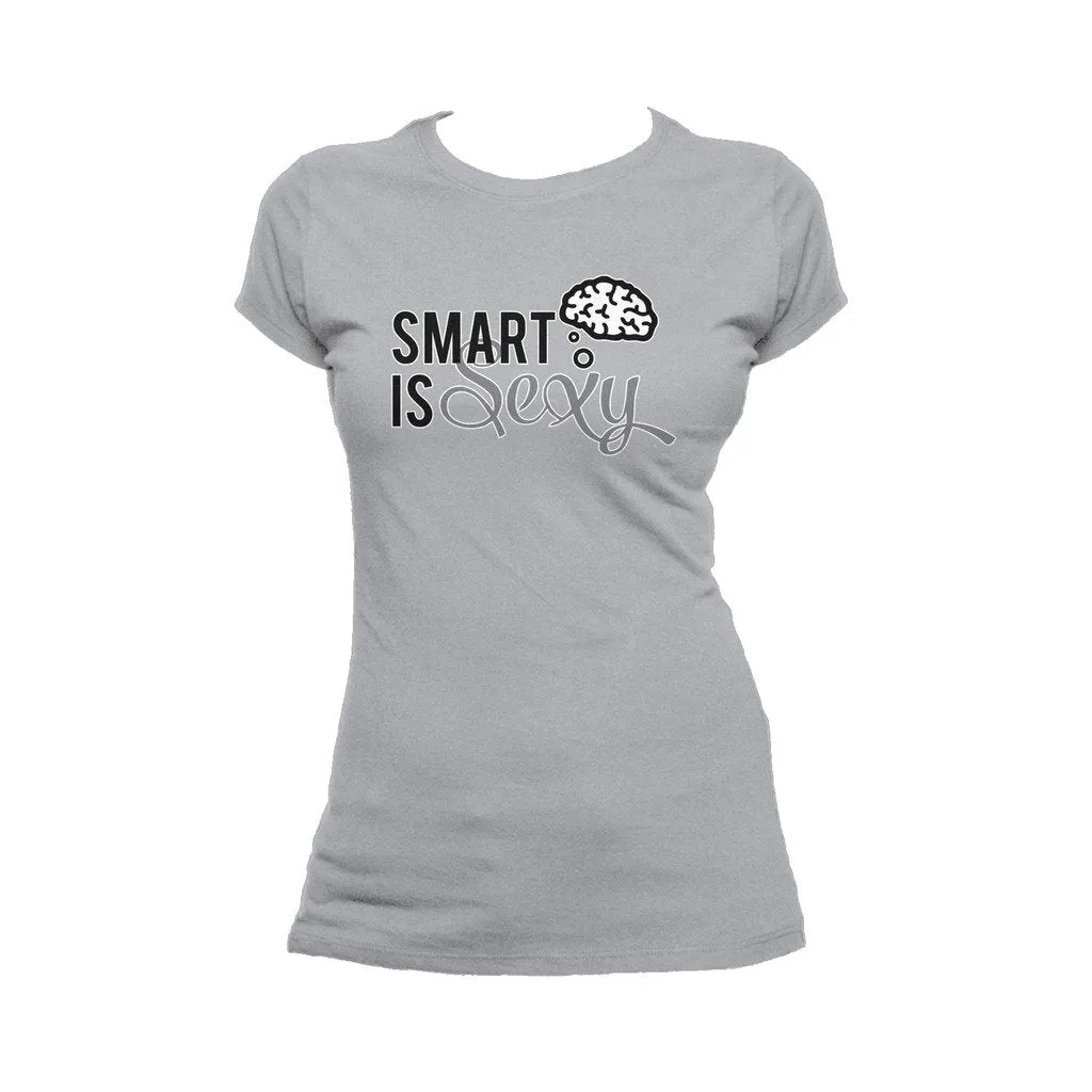 Weird Science Smart Is Sexy Official Women's T-shirt (Heather Grey)