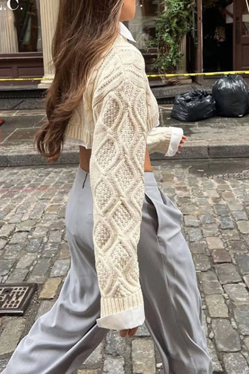 WH0409 Fashion Crop Sweater