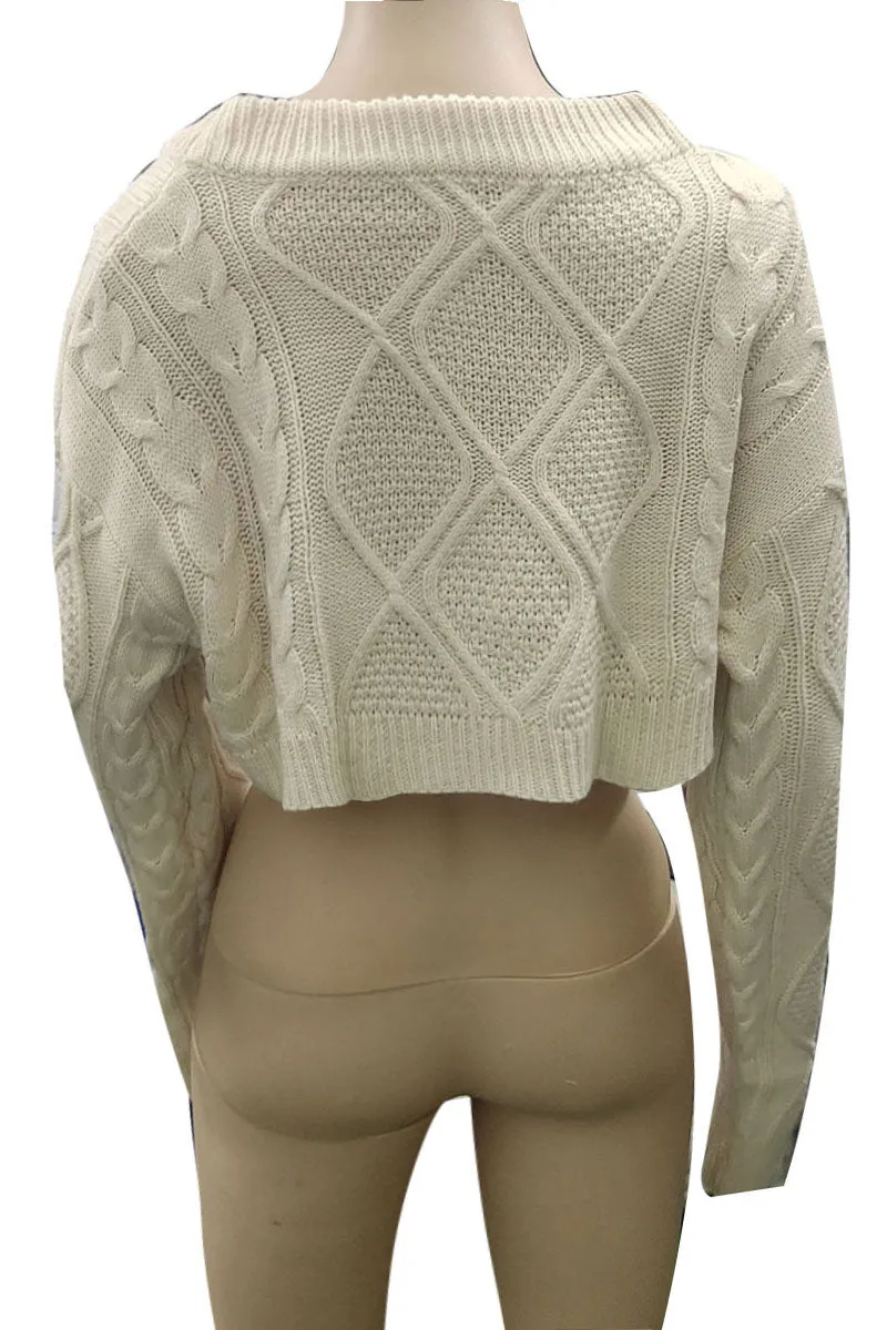 WH0409 Fashion Crop Sweater