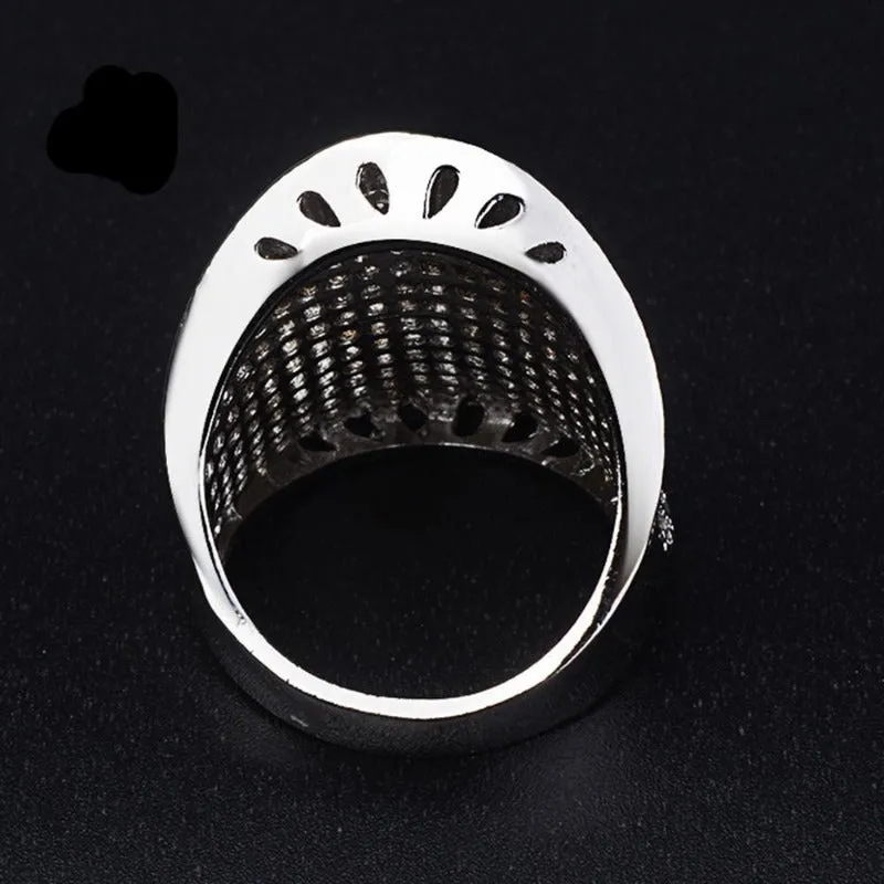 White Gemstone Zircon Ring S925 Silver Engagement Wedding Jewelry