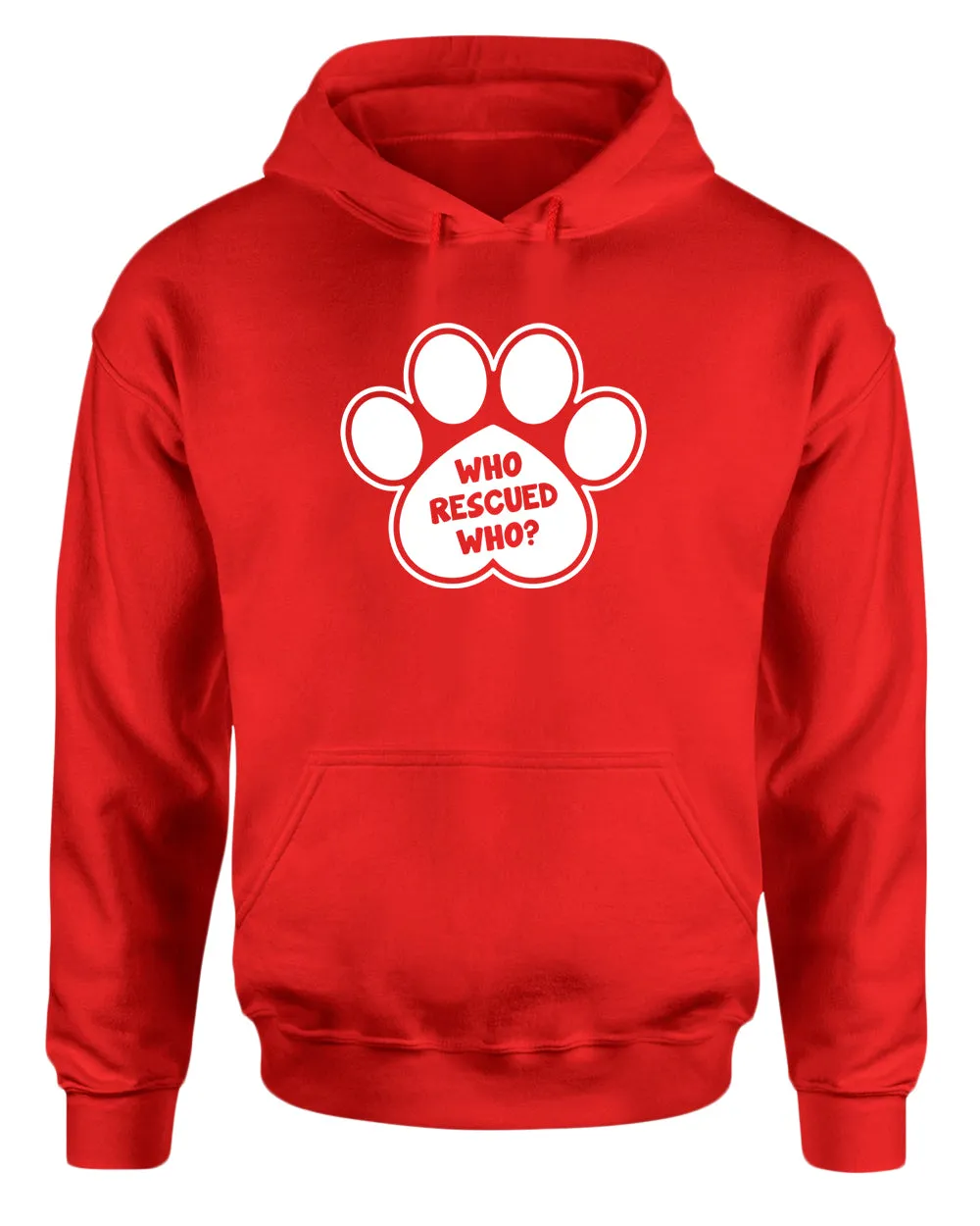 Who rescued who dog paw hoodie, rescue dog hoodie