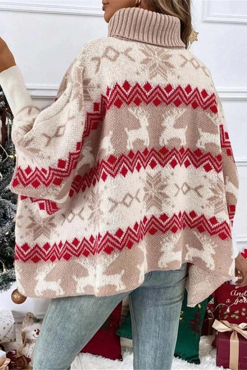 WI0253 Holiday Poncho Sweater