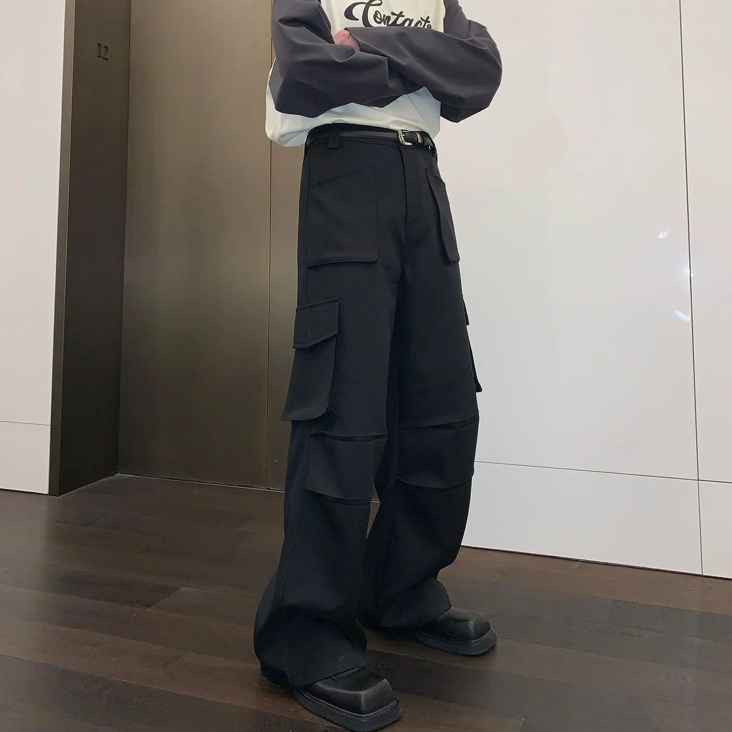 Wide-leg Cargo Pants