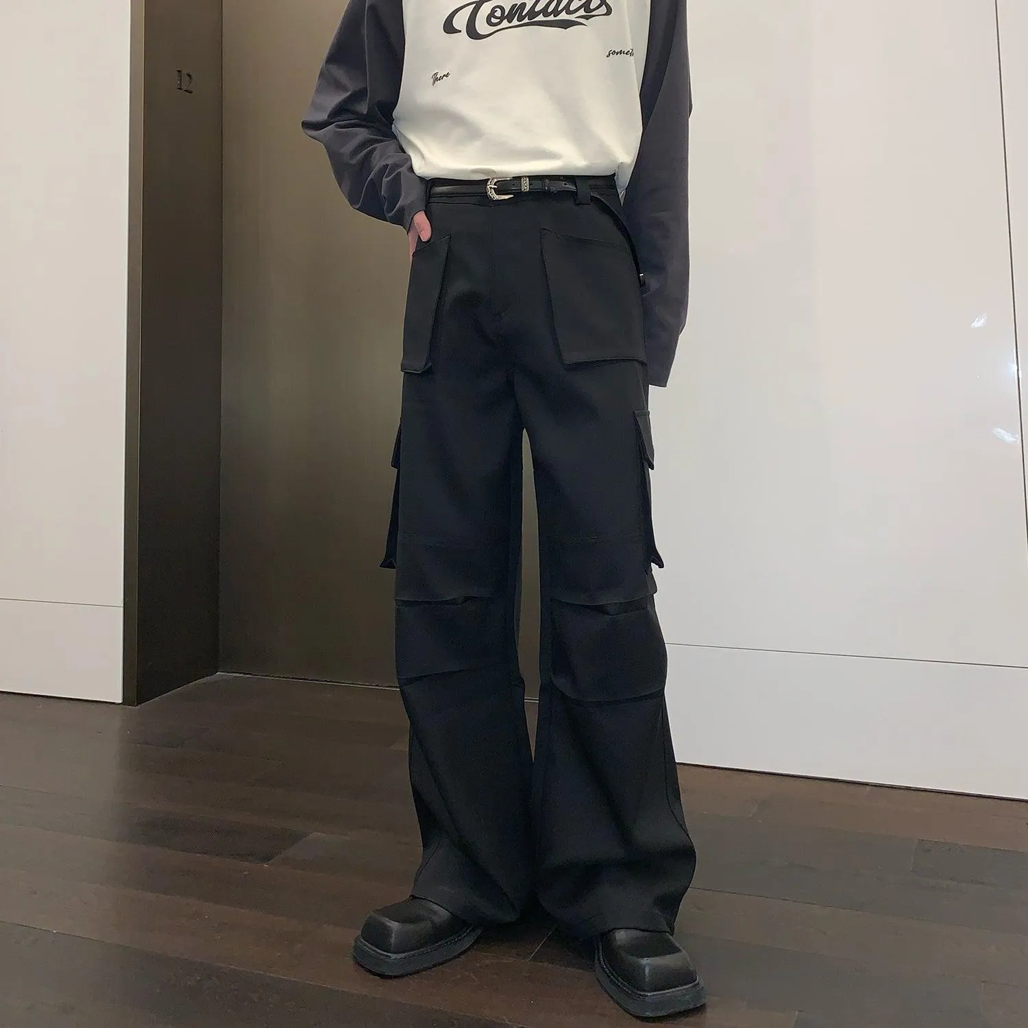 Wide-leg Cargo Pants