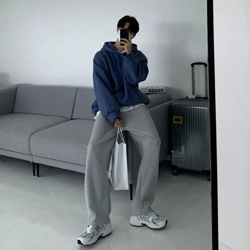 Wide Leg Light Gray Sweatpants