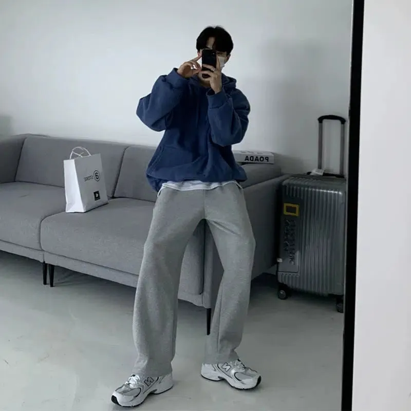 Wide Leg Light Gray Sweatpants