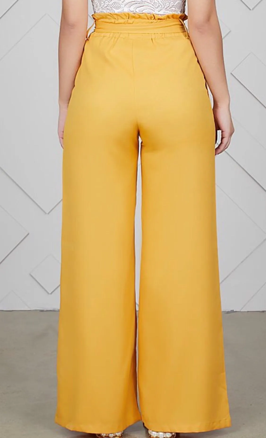 Wide Leg Mustard Pants