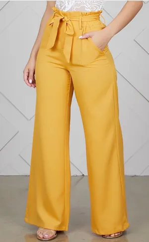 Wide Leg Mustard Pants