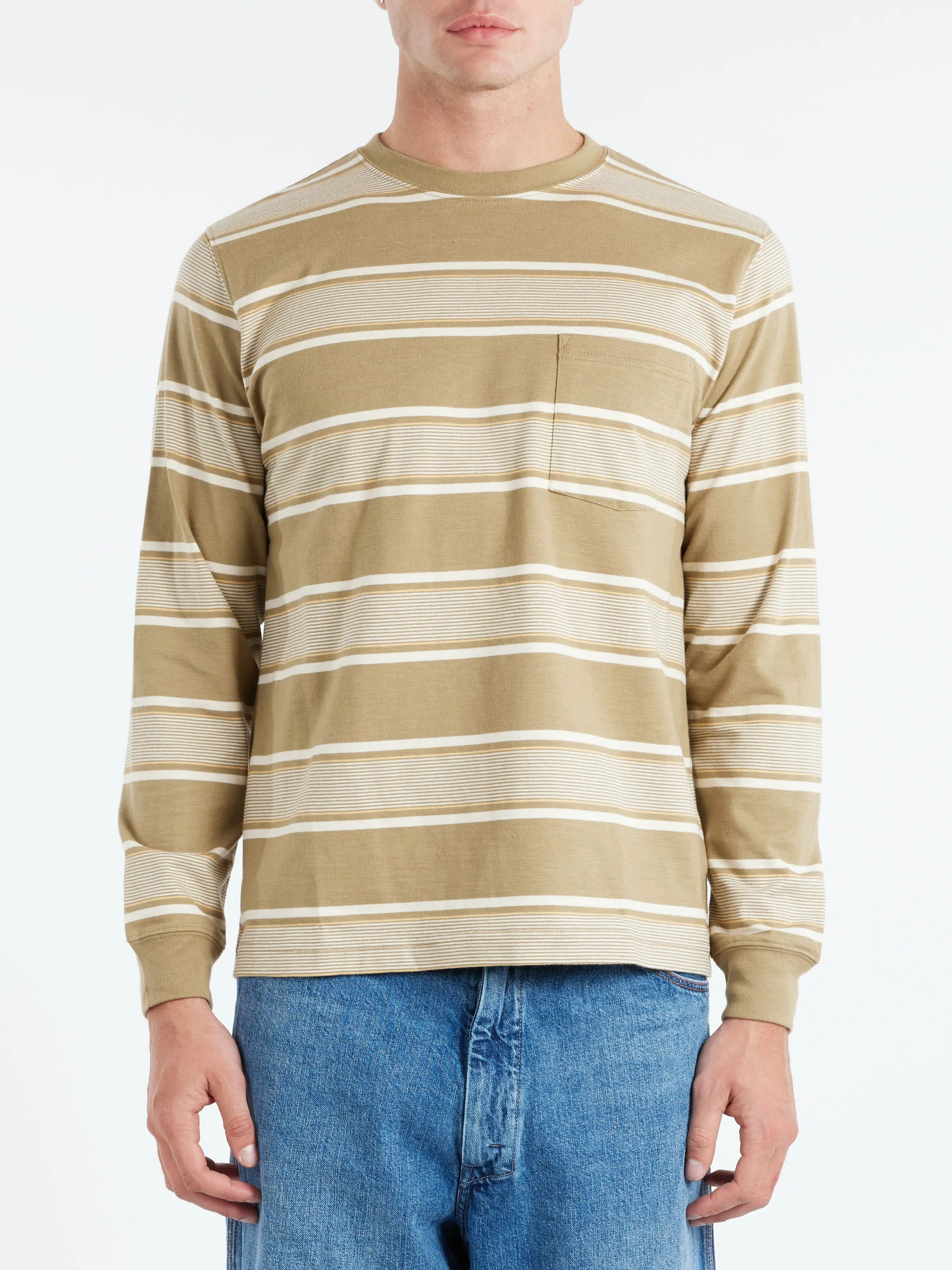 Wide Stripe Pocket Tee