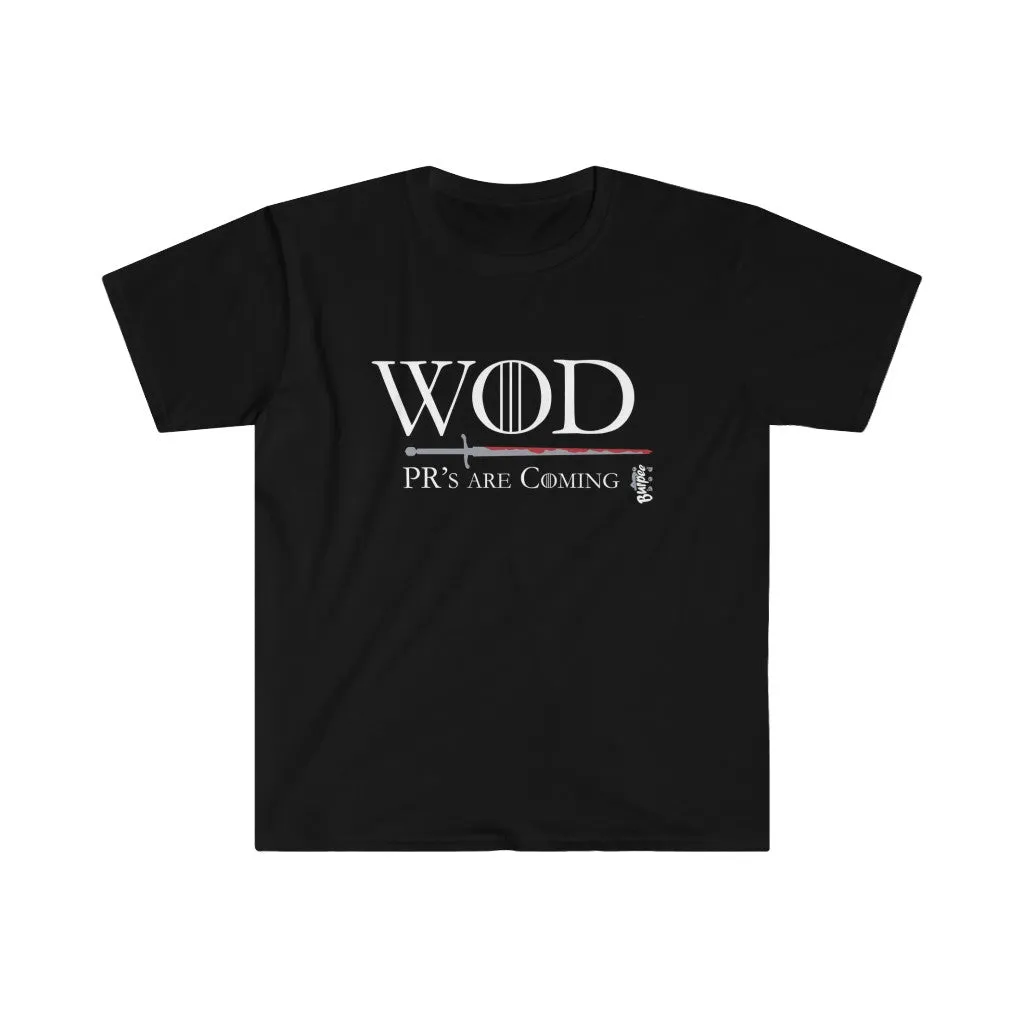 WOD - PR's are Coming - Men's Fitted Workout T Shirt