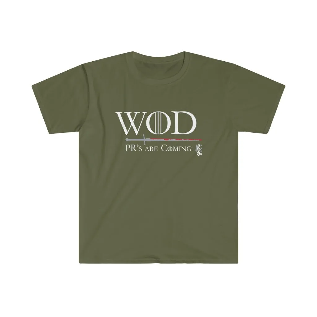 WOD - PR's are Coming - Men's Fitted Workout T Shirt