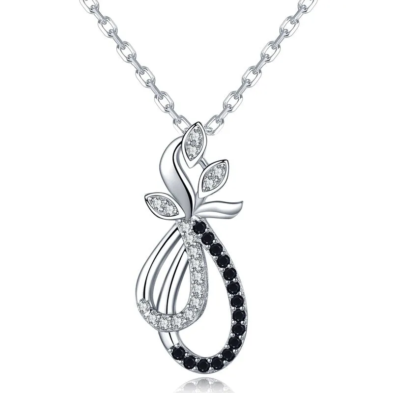 Women Black Pendant Necklace Wedding for Women Jewelry