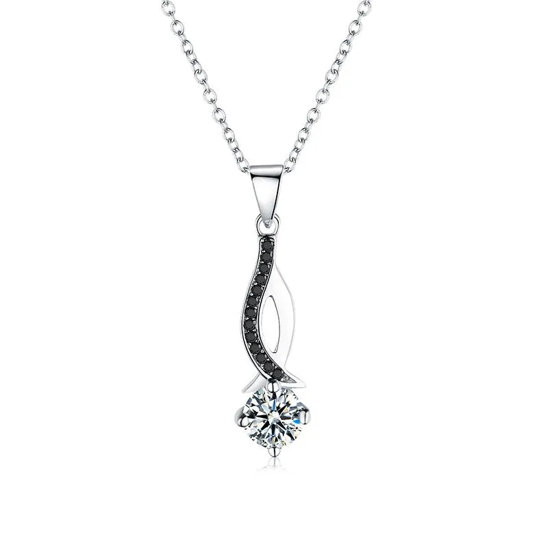Women Black Pendant Necklace Wedding for Women Jewelry