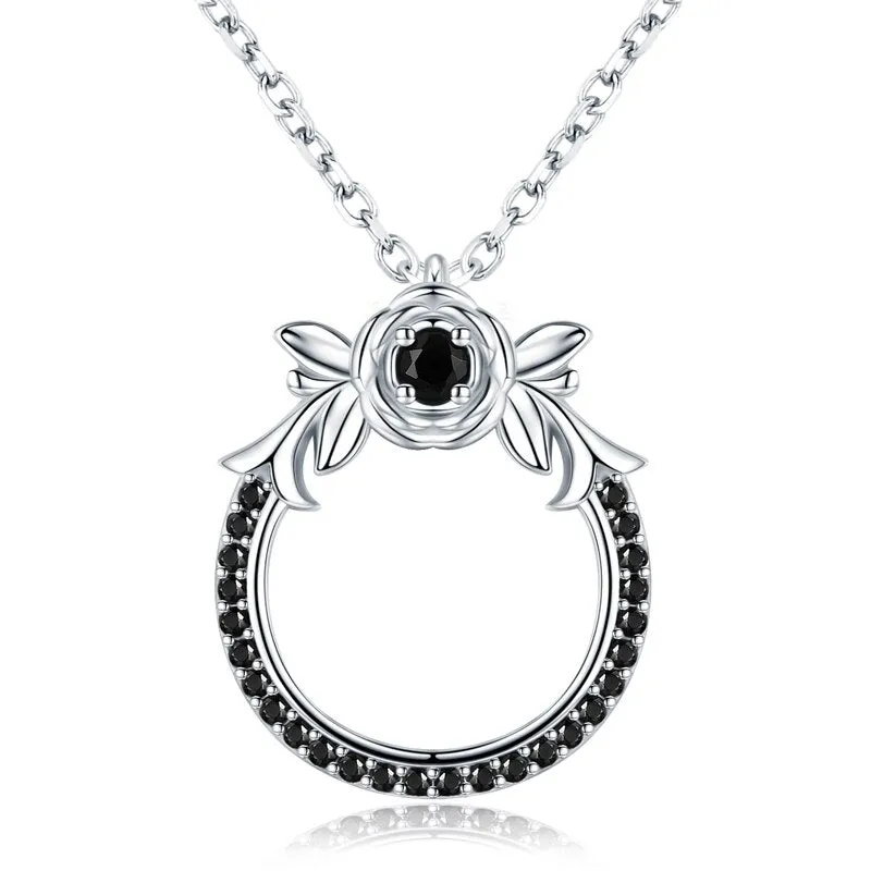 Women Black Pendant Necklace Wedding for Women Jewelry
