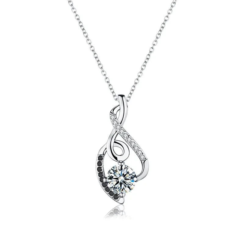 Women Black Pendant Necklace Wedding for Women Jewelry