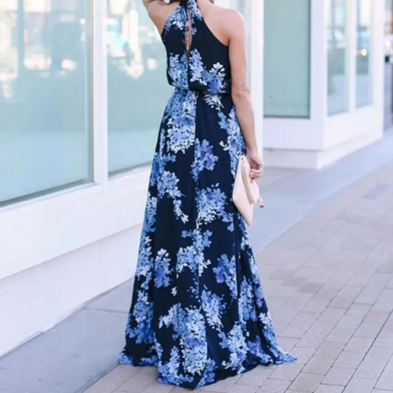 Women Bohemia Halter Long Dresses