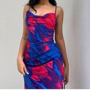Women Summer Holiday Floral Print Midi Length Dresses