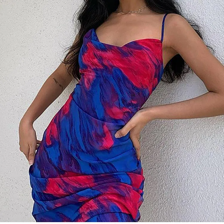 Women Summer Holiday Floral Print Midi Length Dresses
