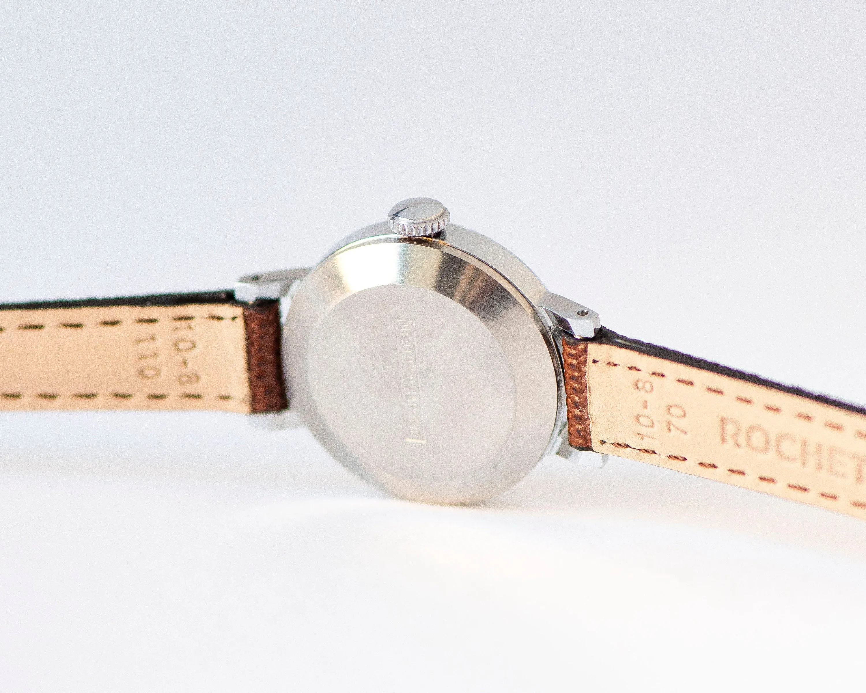 Women watch vintage unused Dawn new old stock, eggplant shade dial watch for women silver shade, shockproof watch, new premium leather strap