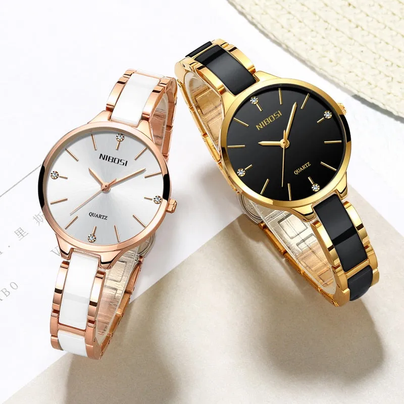 Women Watches Ladies Creative Women's Ceramic Bracelet Female Watch