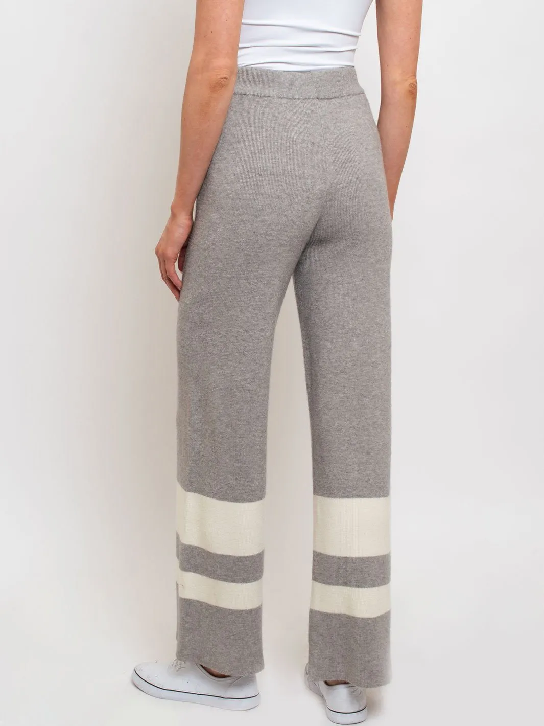 WOMEN'S AMBER STRIPED WIDE LEG PANTS