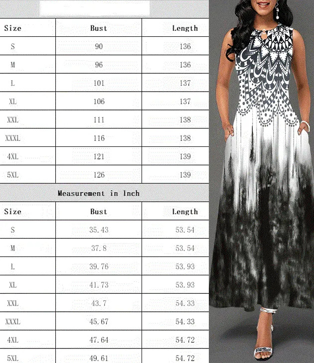 Womens Beautiful Floral Sleeveless Maxi Dress