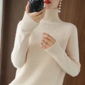 Women's Casual Turtleneck Knitted Sweater | Warm