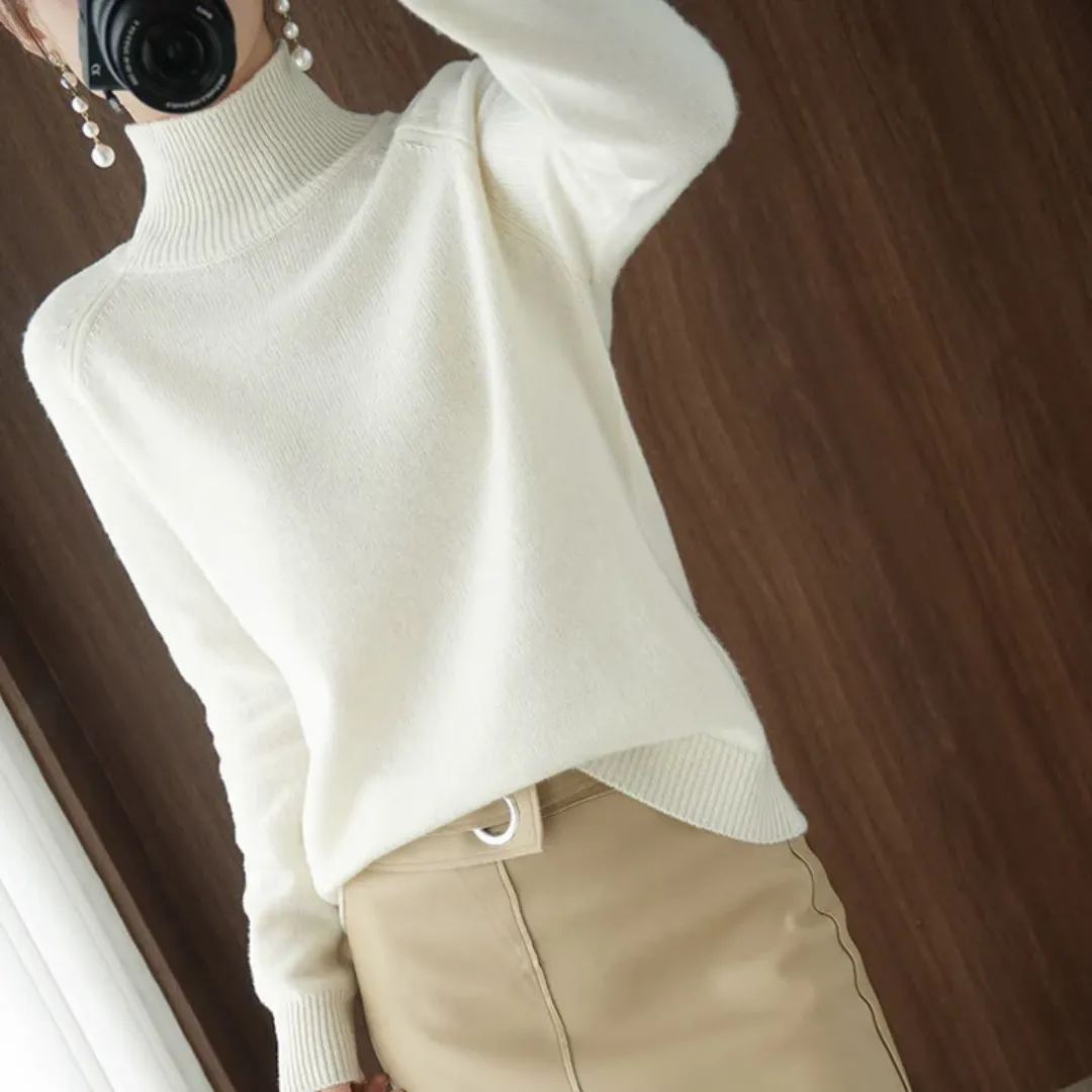 Women's Casual Turtleneck Knitted Sweater | Warm