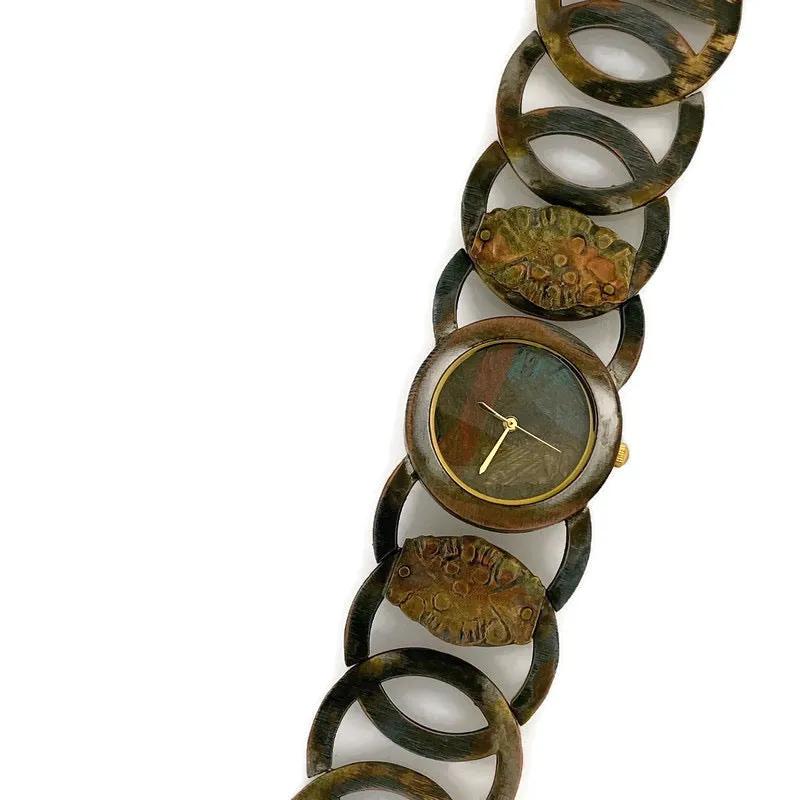 Women's Copper & brass Watch, Multi Color Dial