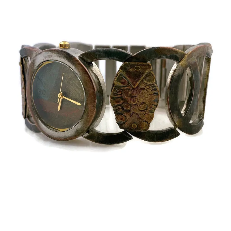 Women's Copper & brass Watch, Multi Color Dial