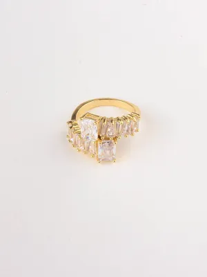 WOMEN'S GOLD PLATED STONES RINGS