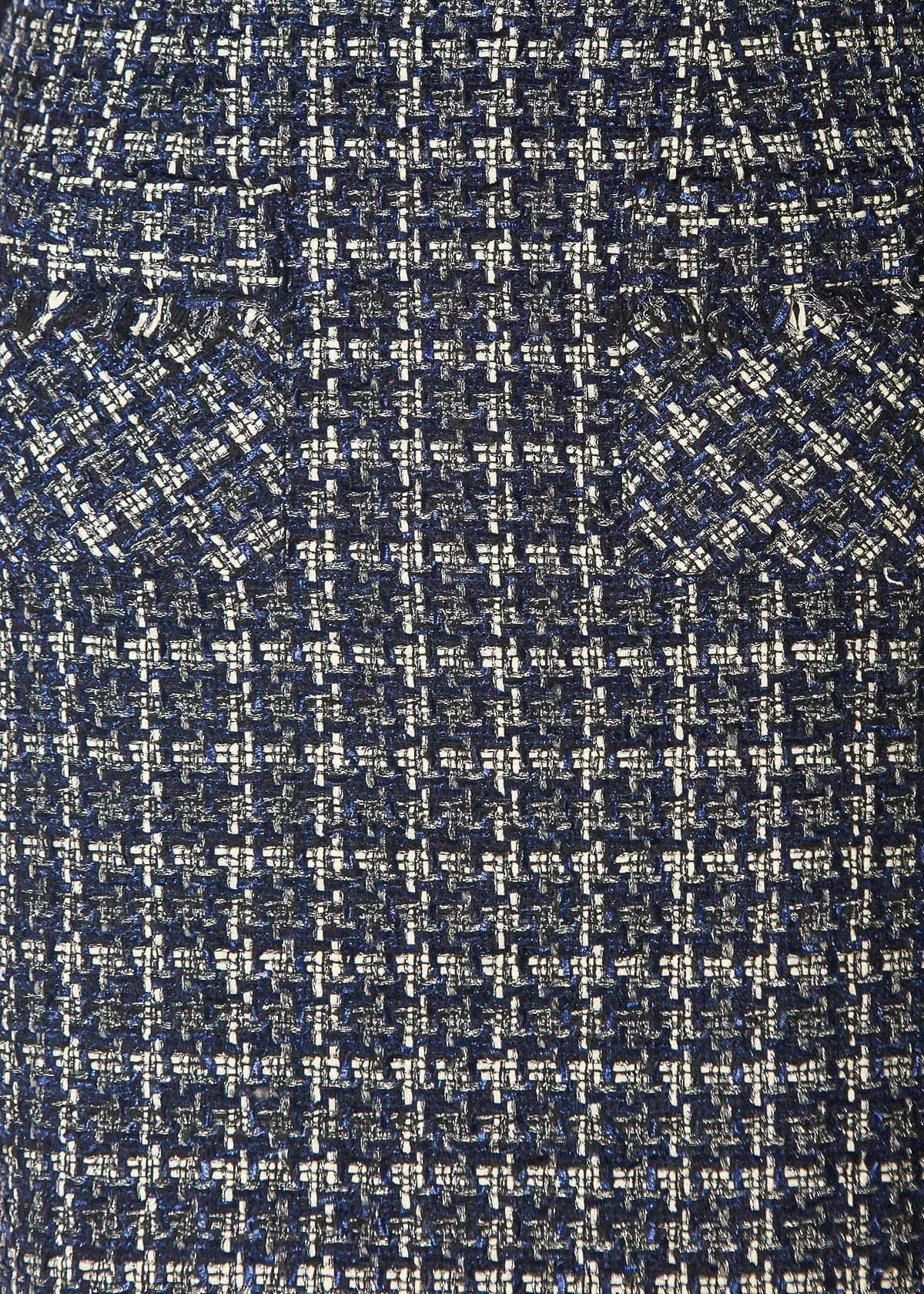 Women's High Rise Pencil Skirt in Navy Tweed