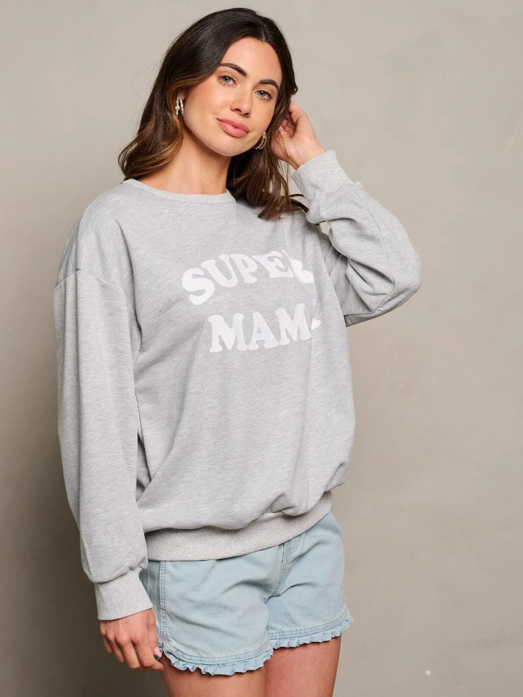 WOMEN'S LONG SLEEVE GRAPHIC PULLOVER SWEATER