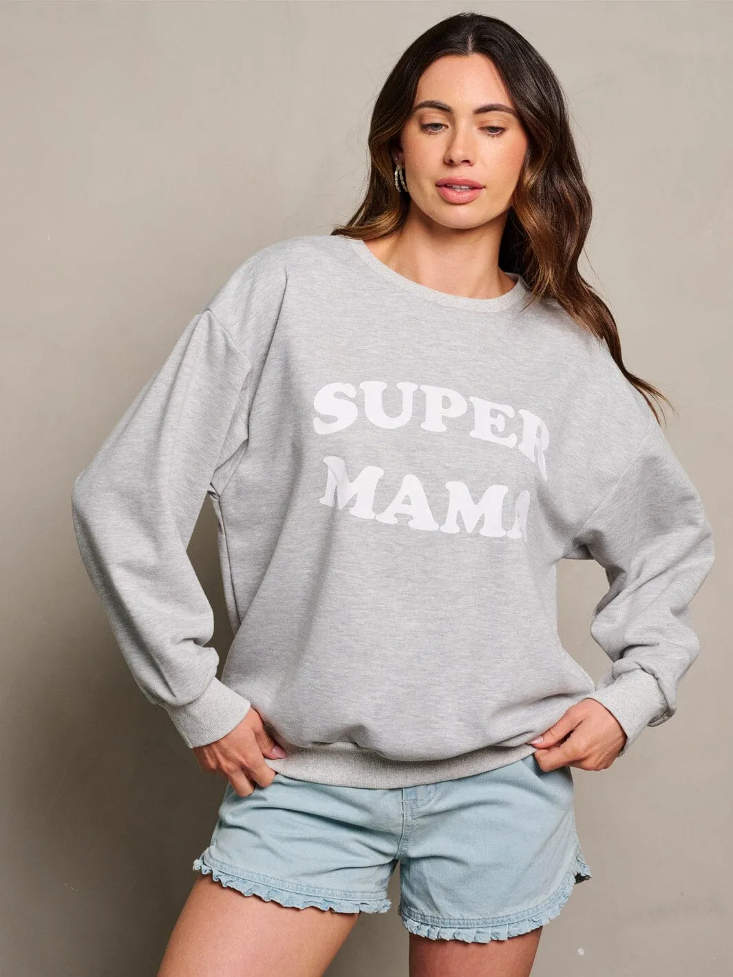 WOMEN'S LONG SLEEVE GRAPHIC PULLOVER SWEATER