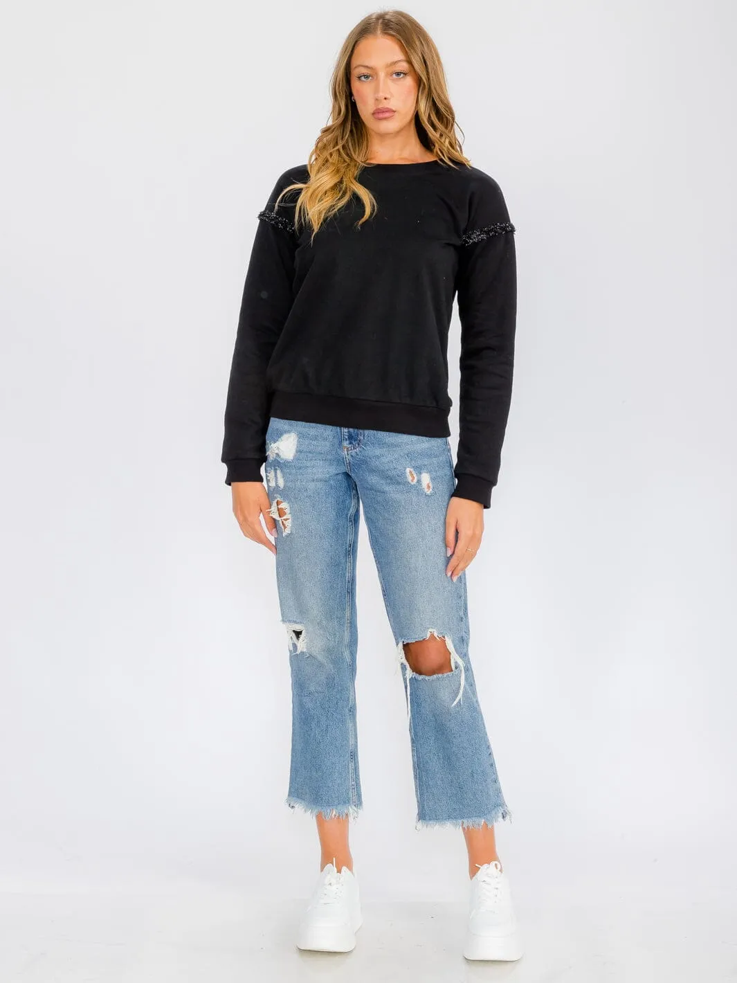 WOMEN'S LONG SLEEVE PULLOVER SWEATER