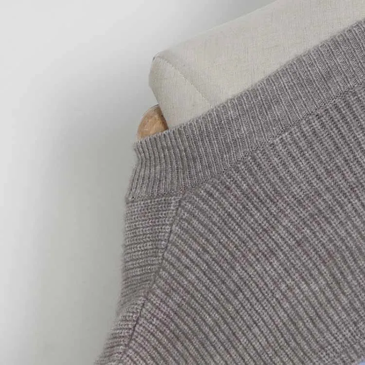 Women's Middle Length Color Block Sweaters Trendy Sweaters