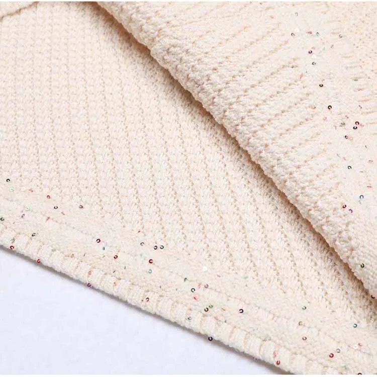 Women's Pearl Button Detail Ribbed-knit Middle Length Dresses
